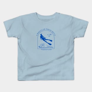 A Breath of Fresh Depth - Freediving | Freediver | Ocean lover | Diver | Apnea Kids T-Shirt